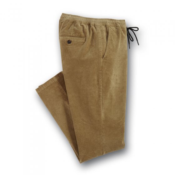 Pantalon en velours côtelé à taille élastique 