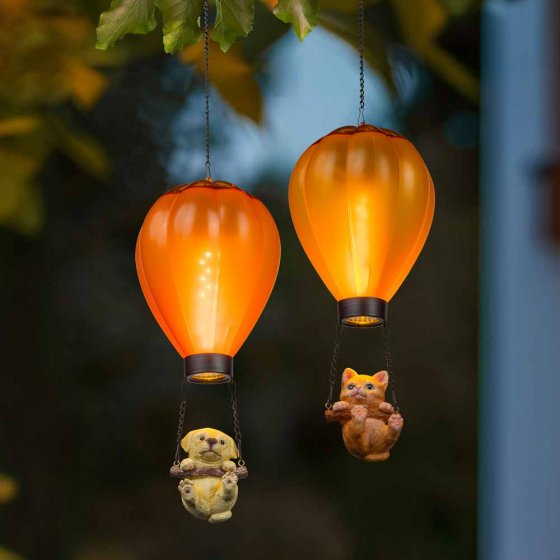 Montgolfières solaires à LED en lot de 2