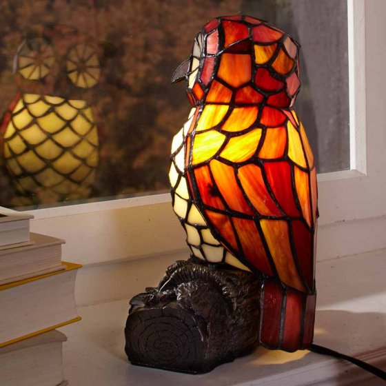 Lampe hibou style Tiffany