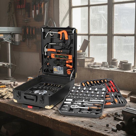 Coffre à outils Trolley 396 pièces 