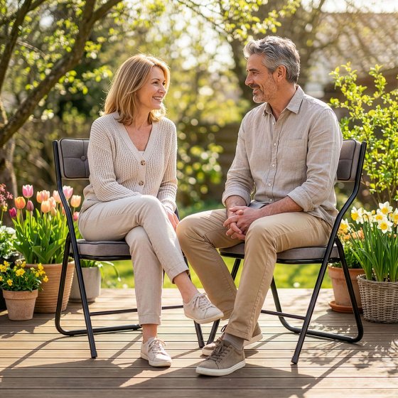 Chaise pliante confortable, lot de 2 