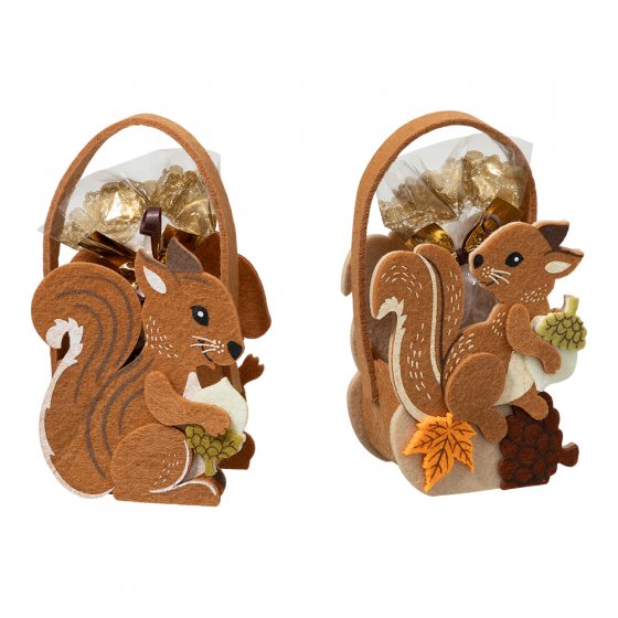 Sac écureuil avec friandises lot de 2 