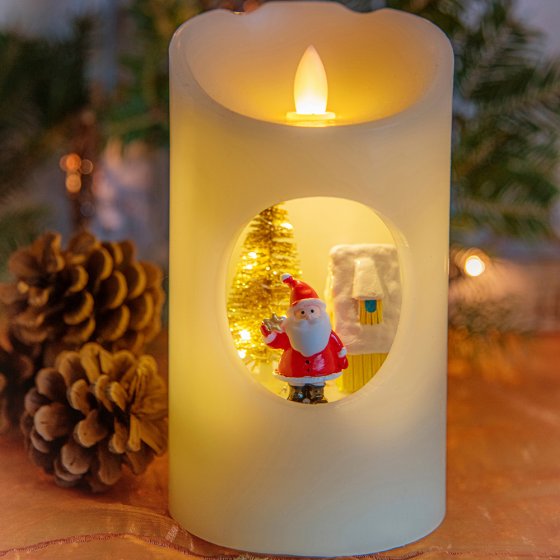 Bougie LED Père Noël