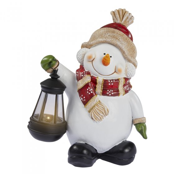 Lanterne solaire bonhomme de neige 