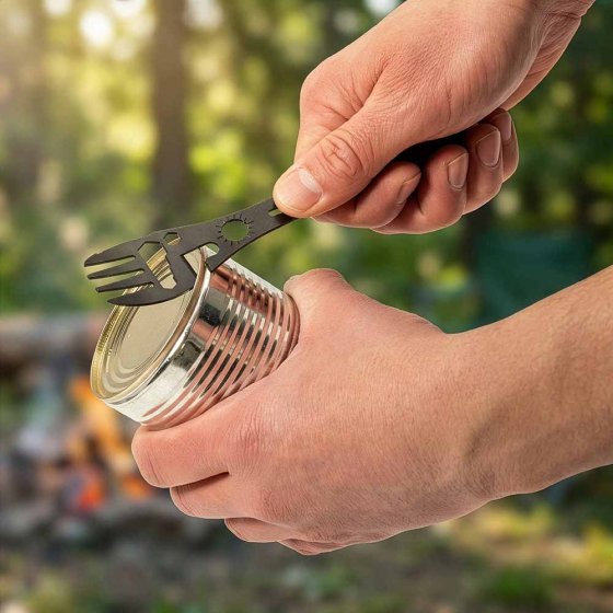 Couverts de camping 9 en 1 et outil multifonctions 