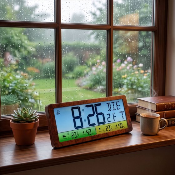Station météo radiocommandée avec écran couleur XXL 