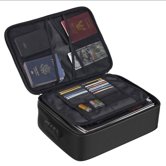 Pochette pour documents résistante au feu et à l'eau 