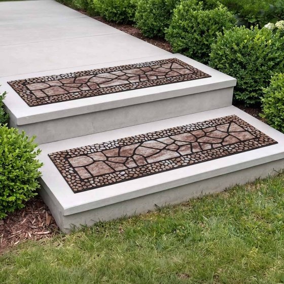 Lot de 2 tapis de protection pour les pieds - Grès  