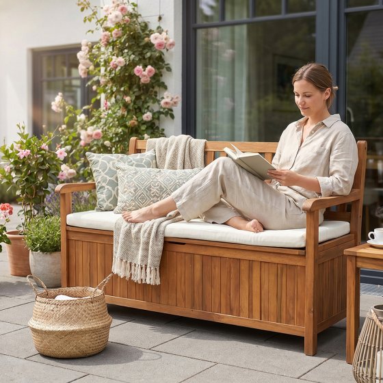 Banc avec espace de rangement 