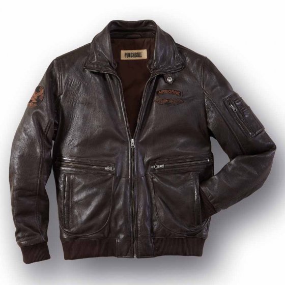Veste bomber en cuir d'agneau