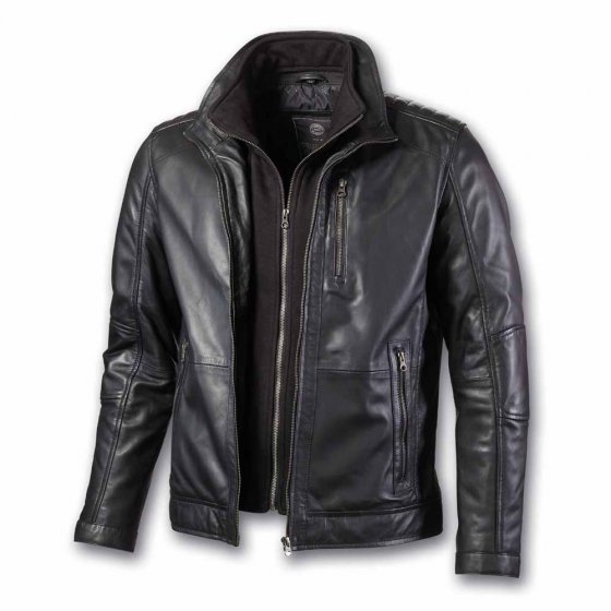 Veste en cuir nappa d'agneau