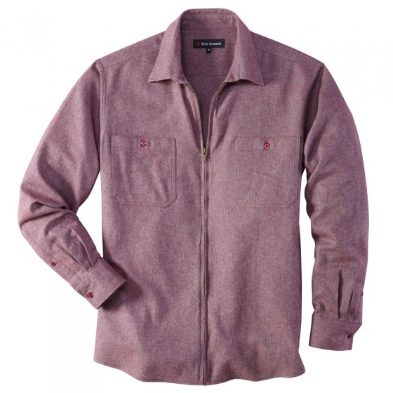 Chemise en flanelle avec glissière continue