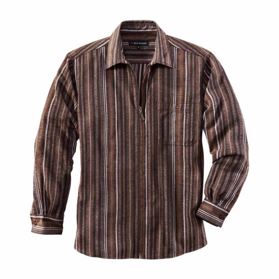 Chemise chenille zippée