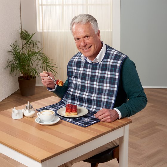 Bavoir hydrofuge avec ramasse-miettes 