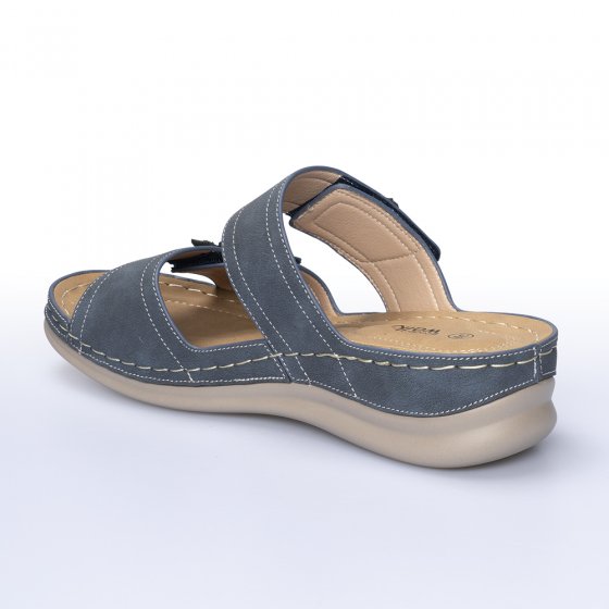 Mules confort à scratch « Anette » 40 | Bleu