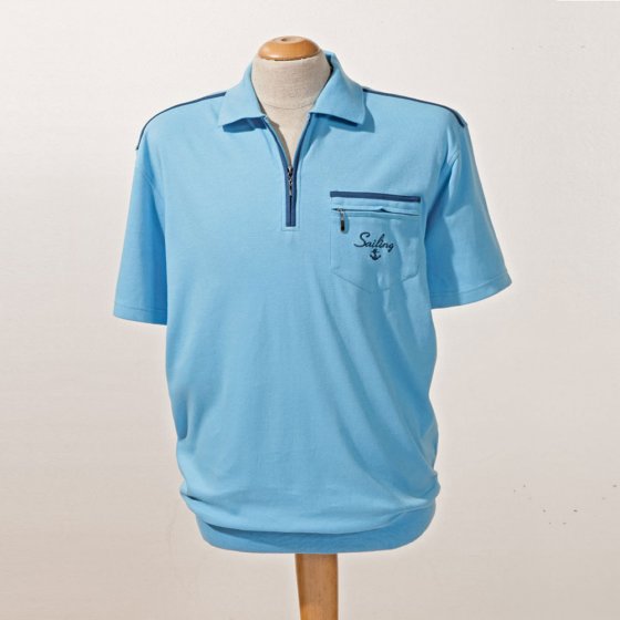 Polo homme confort,bleu 