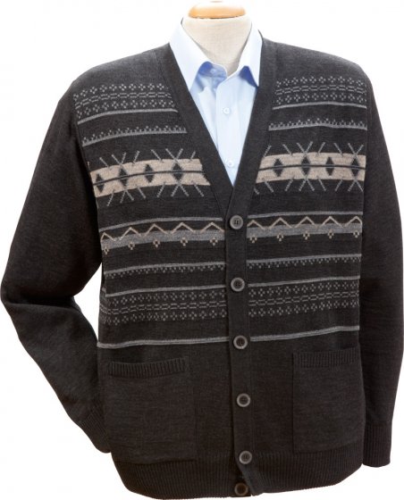 Gilet en maille à motif intarsia
