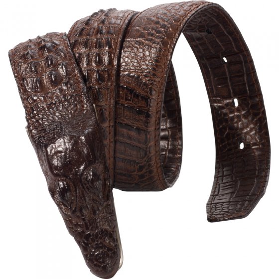 Ceinture en cuir « tête d'alligator » 