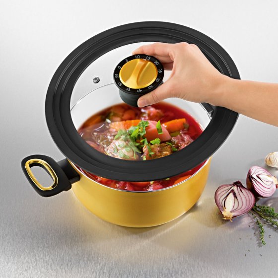 Couvercle de casserole à minuterie