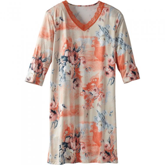 Bigshirt Mikrof.Rosendruck,XXL 