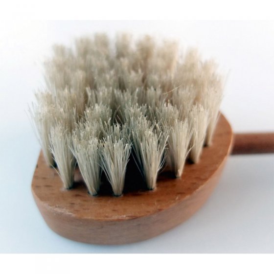 Gratte-dos en bois de hêtre avec brosse en poils naturels 
