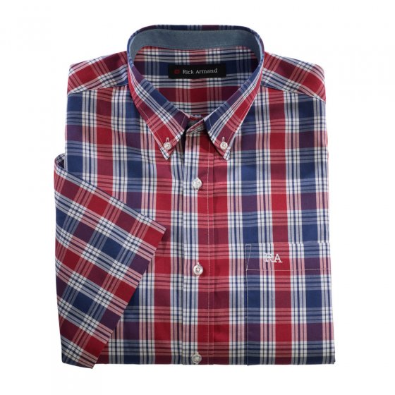 Chemise à carreaux „entretien facile“ 3XL | Carreaux rouges