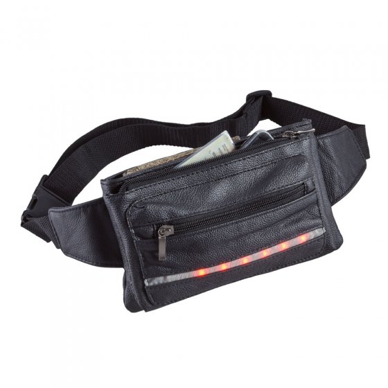Pochette ceinture en cuir avec LED 