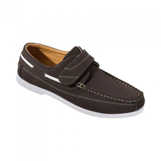 Mocassins maritimes à Velcro 45 |Marron