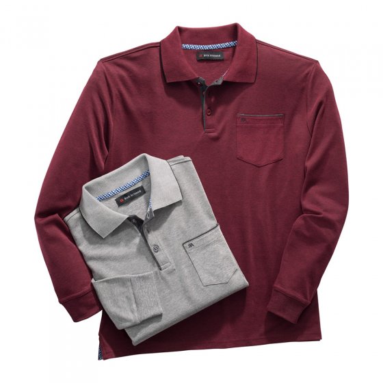 Polo confort à manches longues 