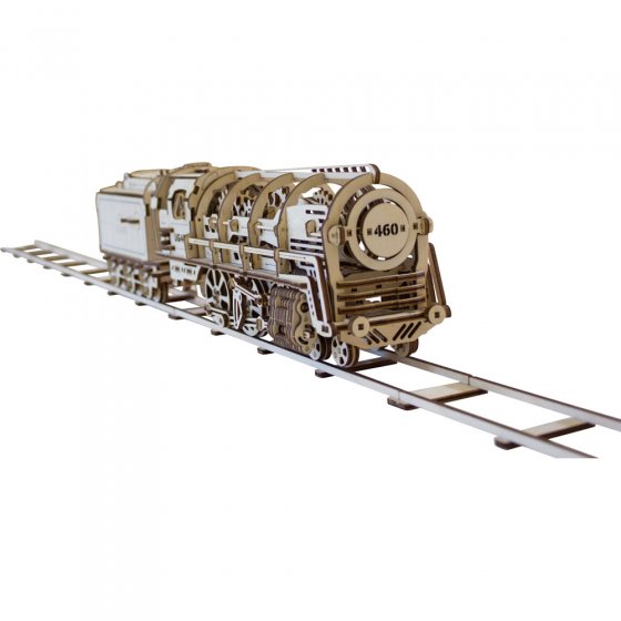 Maquette locomotive à vapeur en bois