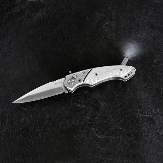 Couteau de poche en acier avec mini-led