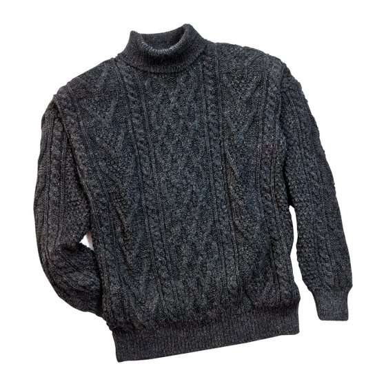 Pull d’Aran à col roulé 
