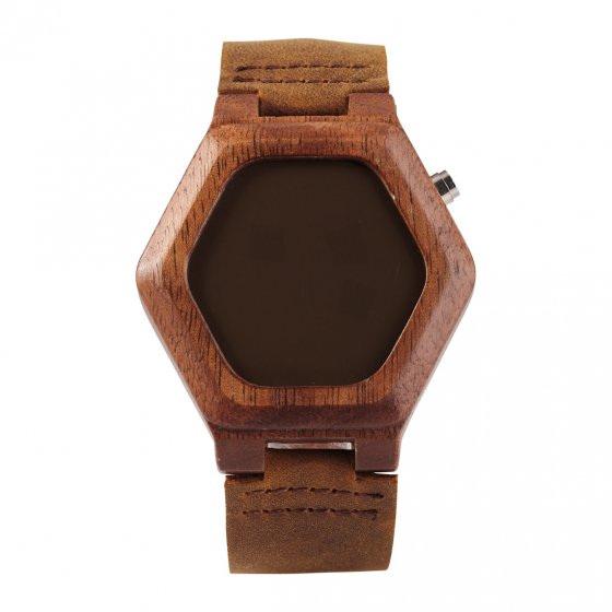 Montre  "fantôme"  en bois de santal 