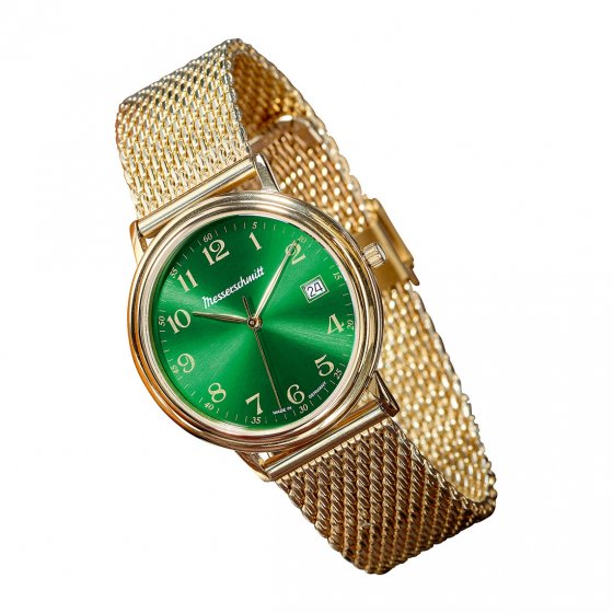 Montre homme dorée  "Green baron" 