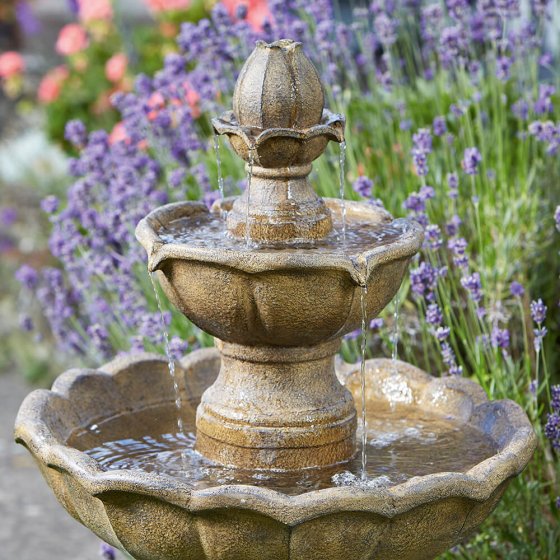 Fontaine solaire avec minuteur 