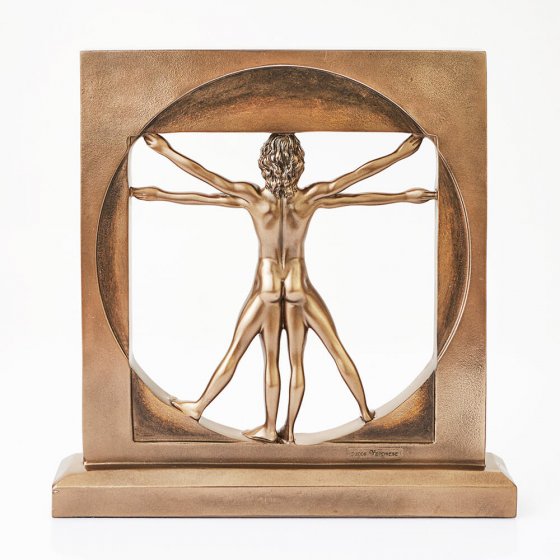 Statuette bronzée "L'homme de Vitruve"
