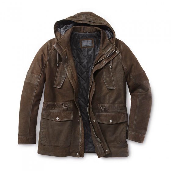 Parka en cuir 52 | Marron