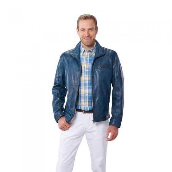 Veste cuir style moderne 54 | Bleu