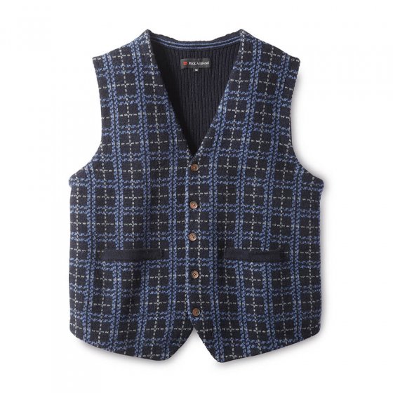 Gilet tricoté en jacquard L | Carreauxbleus