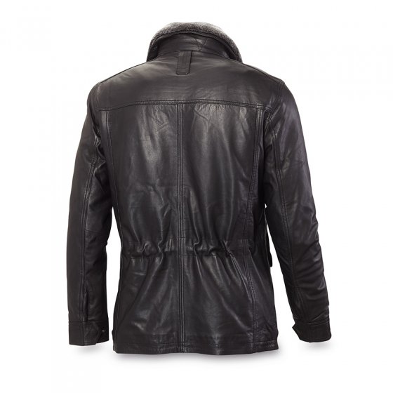 Veste en cuir nappa d'agneau 54 | Noir