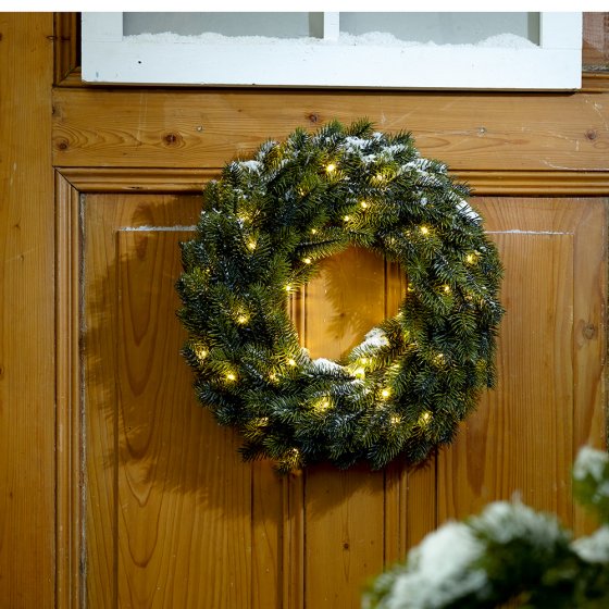 Couronne de Noël à LED 