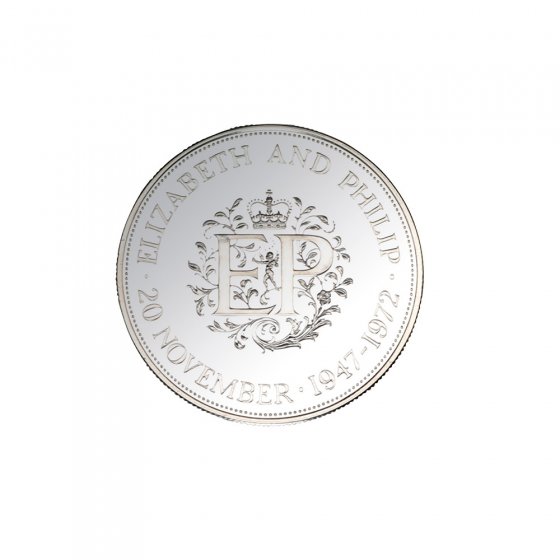 25 pence noces d'argent Elisabeth II  &  Prince Philip 