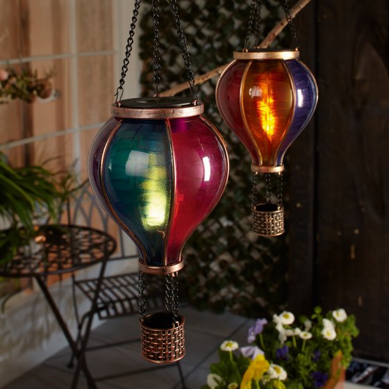Duo solaire de ballons multicolores 