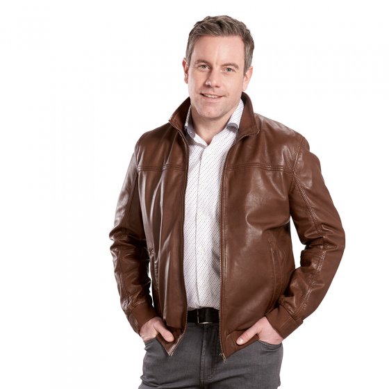 Blouson en cuir d'agneau 