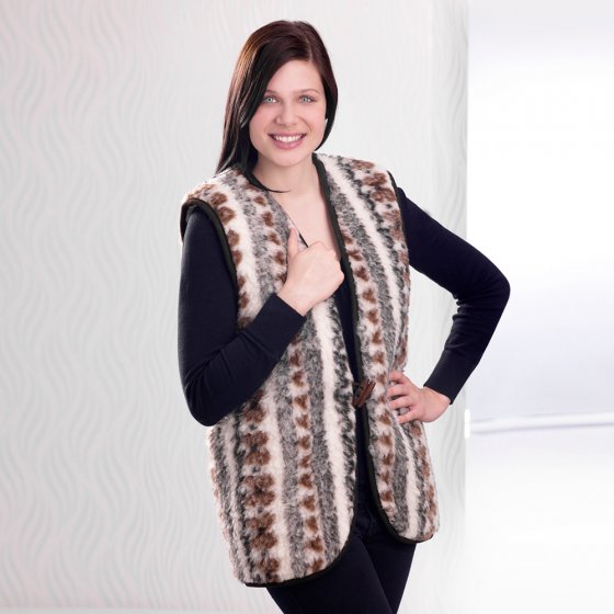 Gilet double face en laine vierge 