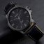 Montre pour homme avec bracelet en cuir noir - 2