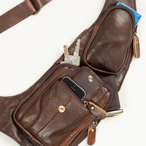 Sac à bandoulière en cuir pour homme 