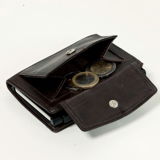 Porte-cartes RFID Click&Go Marron foncé