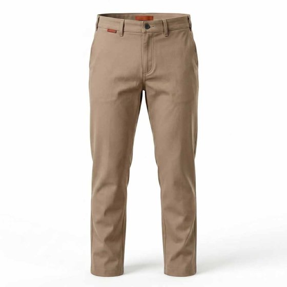 Pantalon en coton à taille élastiquée 