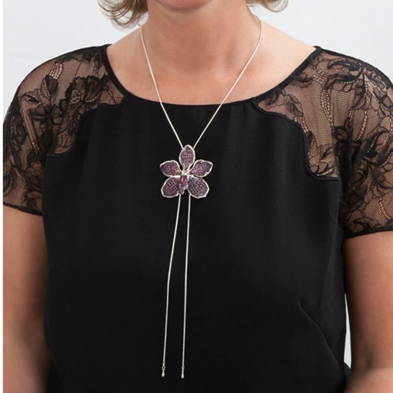 Collier orchidée